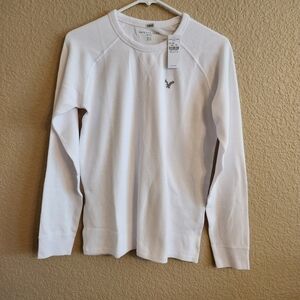 American Eagle Kids Thermal White Long Sleeve Shirt NWT Size 16